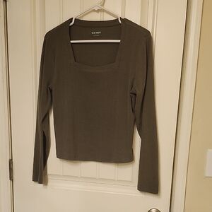 Old Navy Women's Khaki Long Sleeve Tee